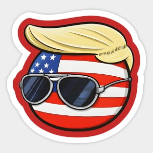Funny Meme America Polandball Sticker